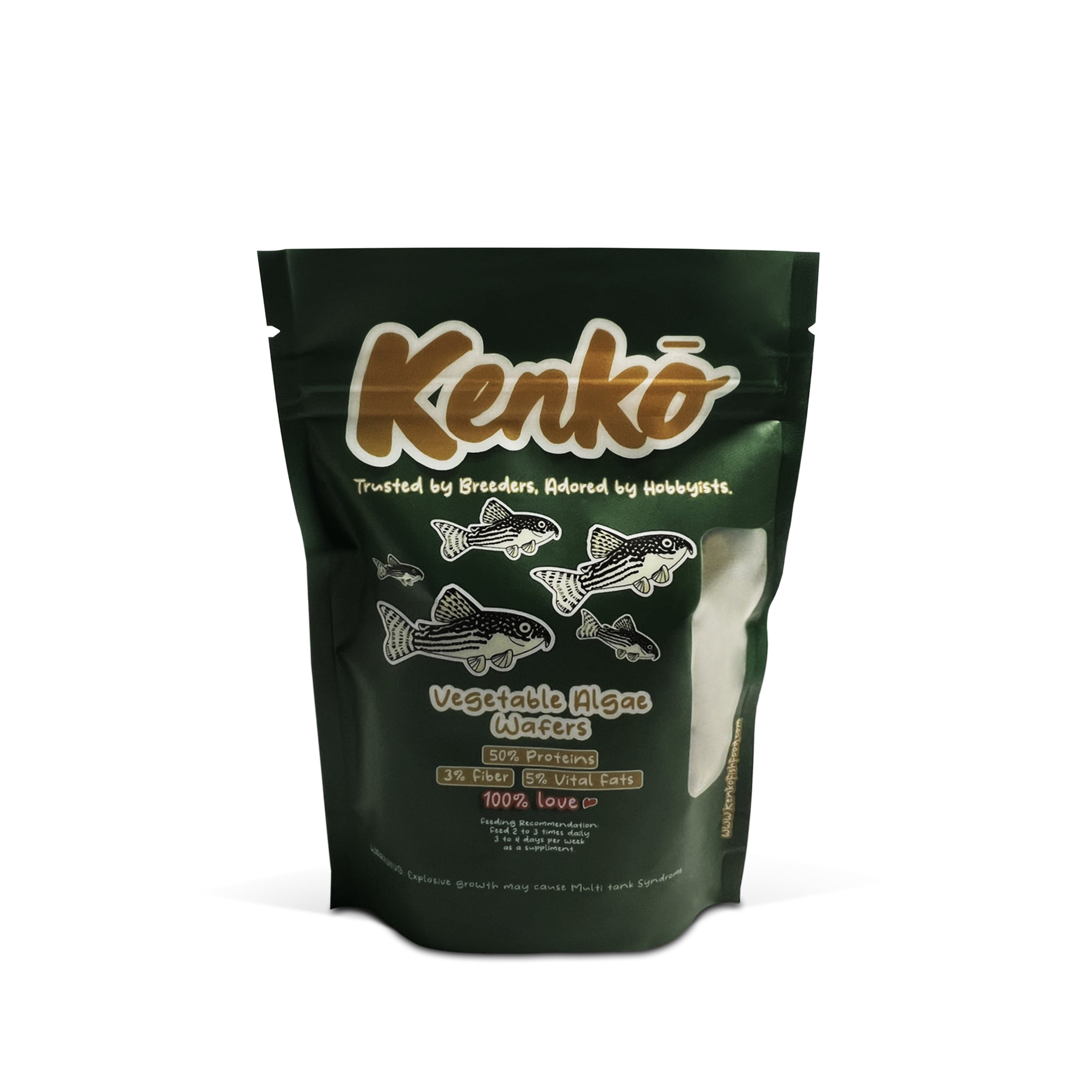 Kenko Veggie Algae Wafers Tropical Fish Food for Plecos, Corys and other Ground Feeders