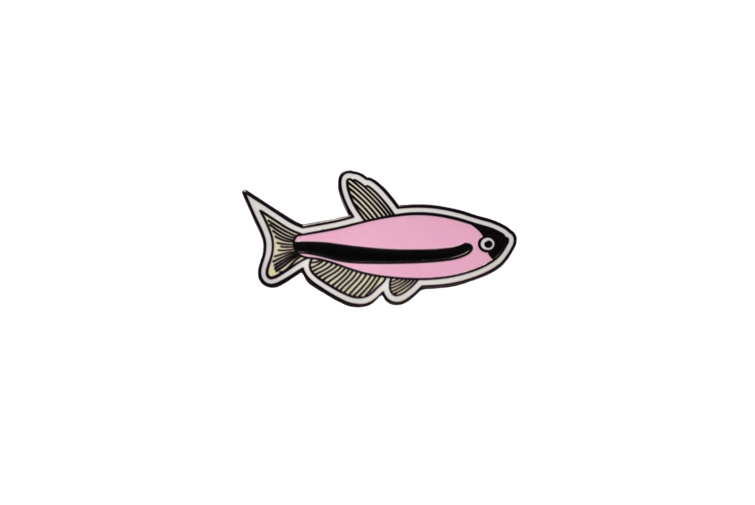 Pink-Emperor-Tetra-3.png Collectible Pink Emperor Tetra Enamel Foundation Support Pin - Image 1
