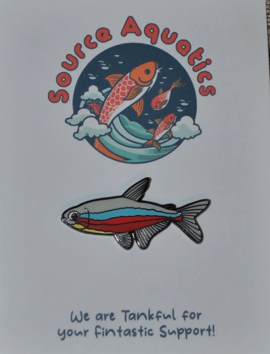 Collectible Neon Tetra Enamel Foundation Support Pin - Image 2