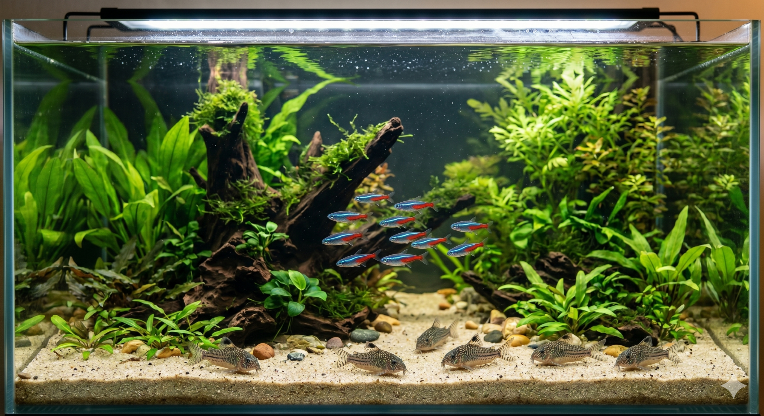 12 Neon Tetra School + 3 Sterbai Corydoras Bundle (Community Starter Pack)