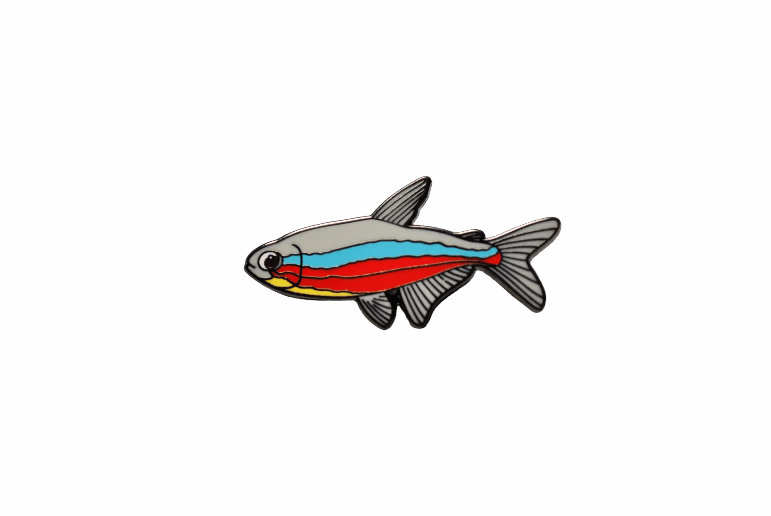 Collectible Neon Tetra Enamel Foundation Support Pin
