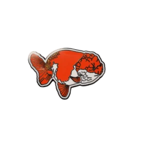 Collectible Lionhead Goldfish Enamel Foundation Support Pin