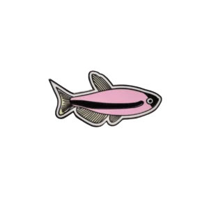 Collectible Pink Emperor Tetra Enamel Foundation Support Pin